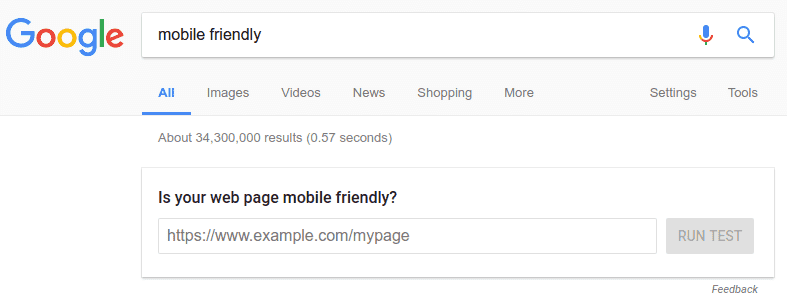 Mobile friendly dans les résultats de la recherche